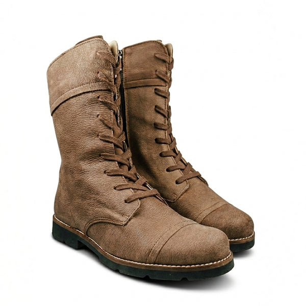 MN-Nelida Stiefeletten Damen Nubukleder Hellbraun