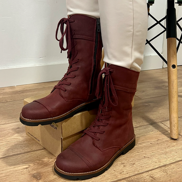 MN-Nelida Nubukstiefel Bordeaux