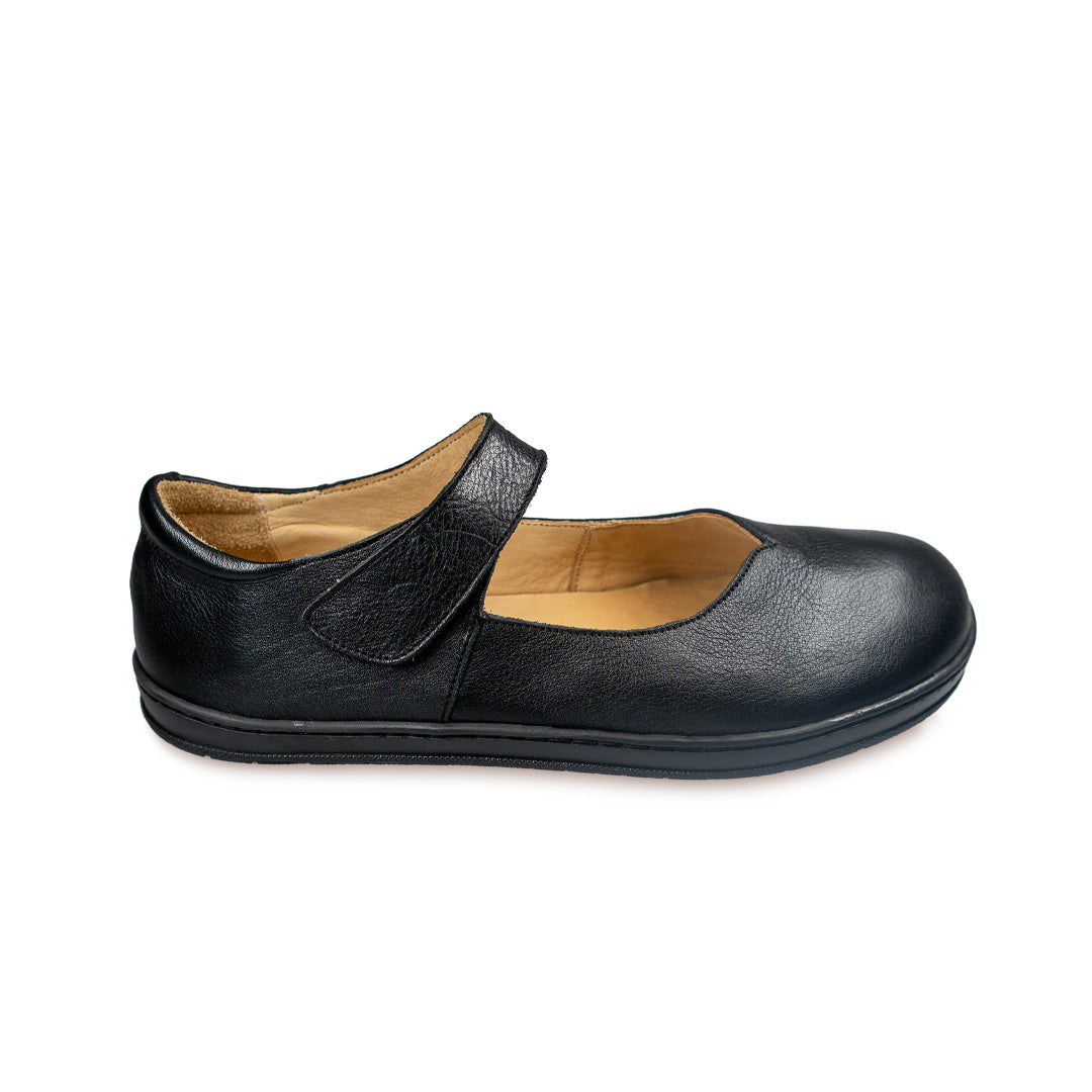 Barfußschuh MN-Alice schwarz, Paar von schräg vorn