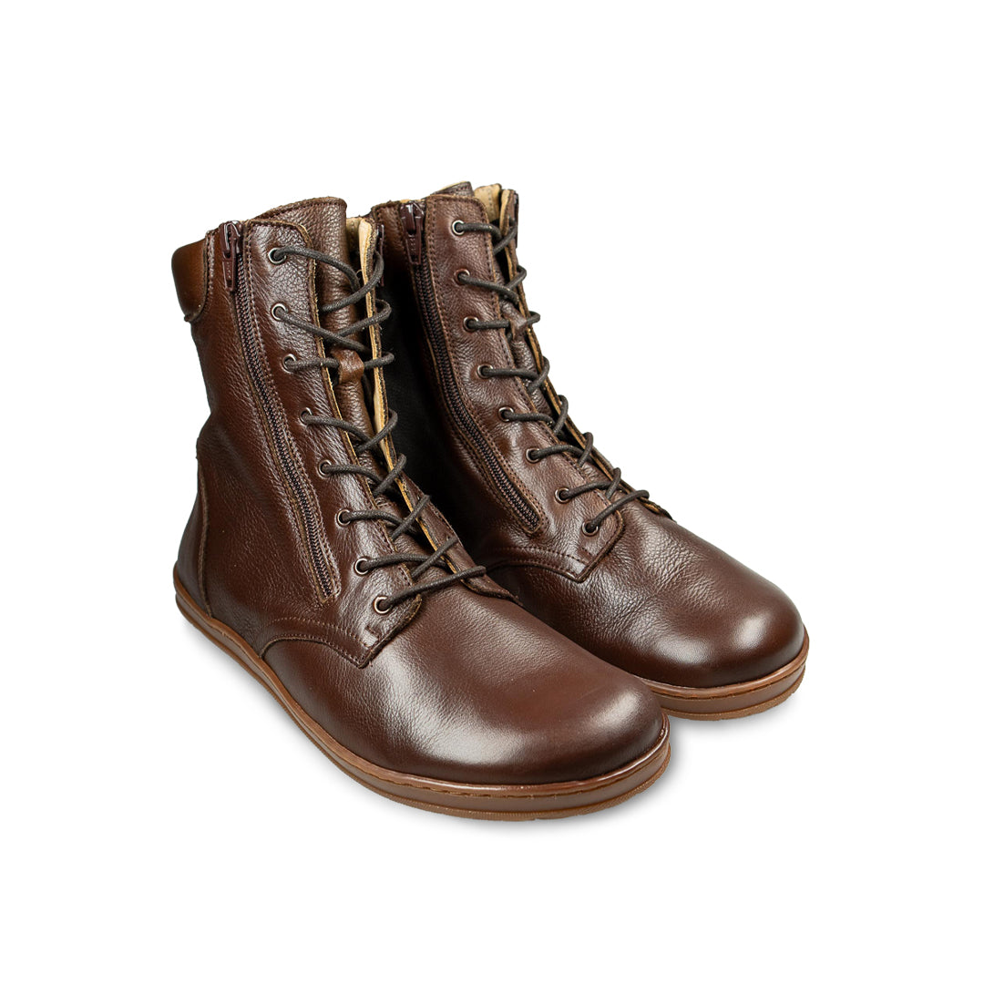 MN-Atman Barfußschuhe Damen und Herren Leder Dunkelbraun