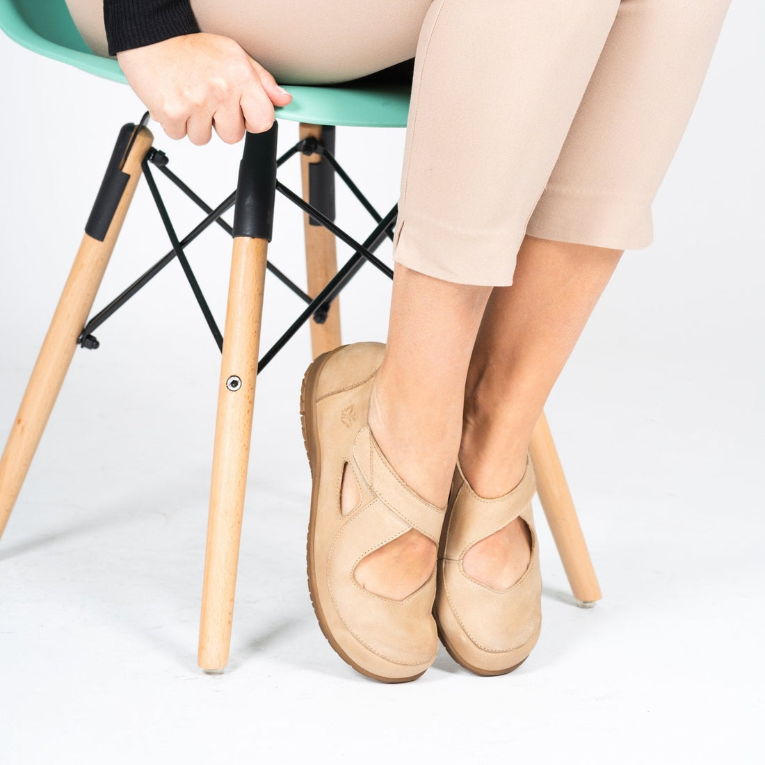 MN-Luisa Sandalen Damen Leder Beige