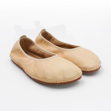 MN-Ambar Barfußschuhe Damen Leder Beige, Ansicht 2