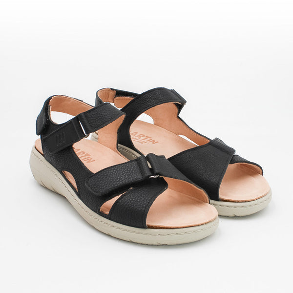 MN-Niki Sandalen Damen Leder Schwarz