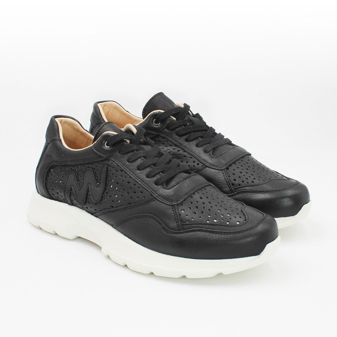MN-Marlon Sneaker Herren Leder Schwarz, Ansicht 4