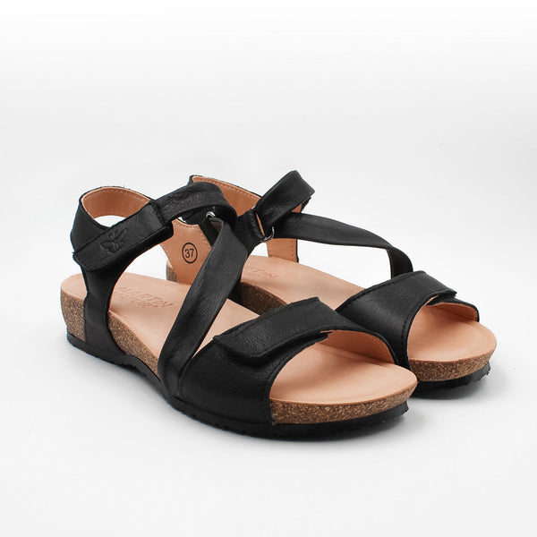 MN-Lucy Sandalen Damen Leder Schwarz, Ansicht 2