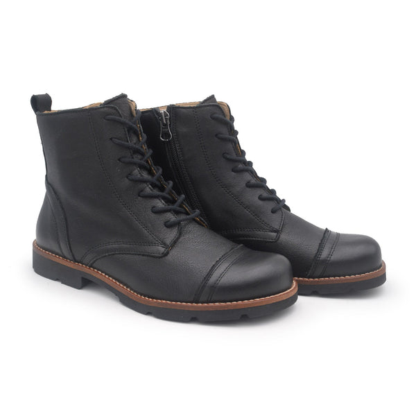 MN-Naim Stiefeletten Herren Leder Schwarz