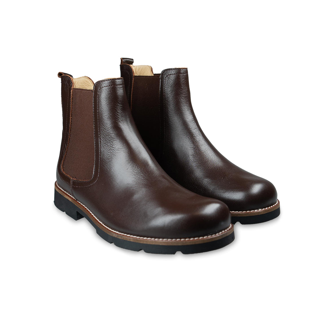 MN-Nelsea Stiefeletten Damen Leder Dunkelbraun